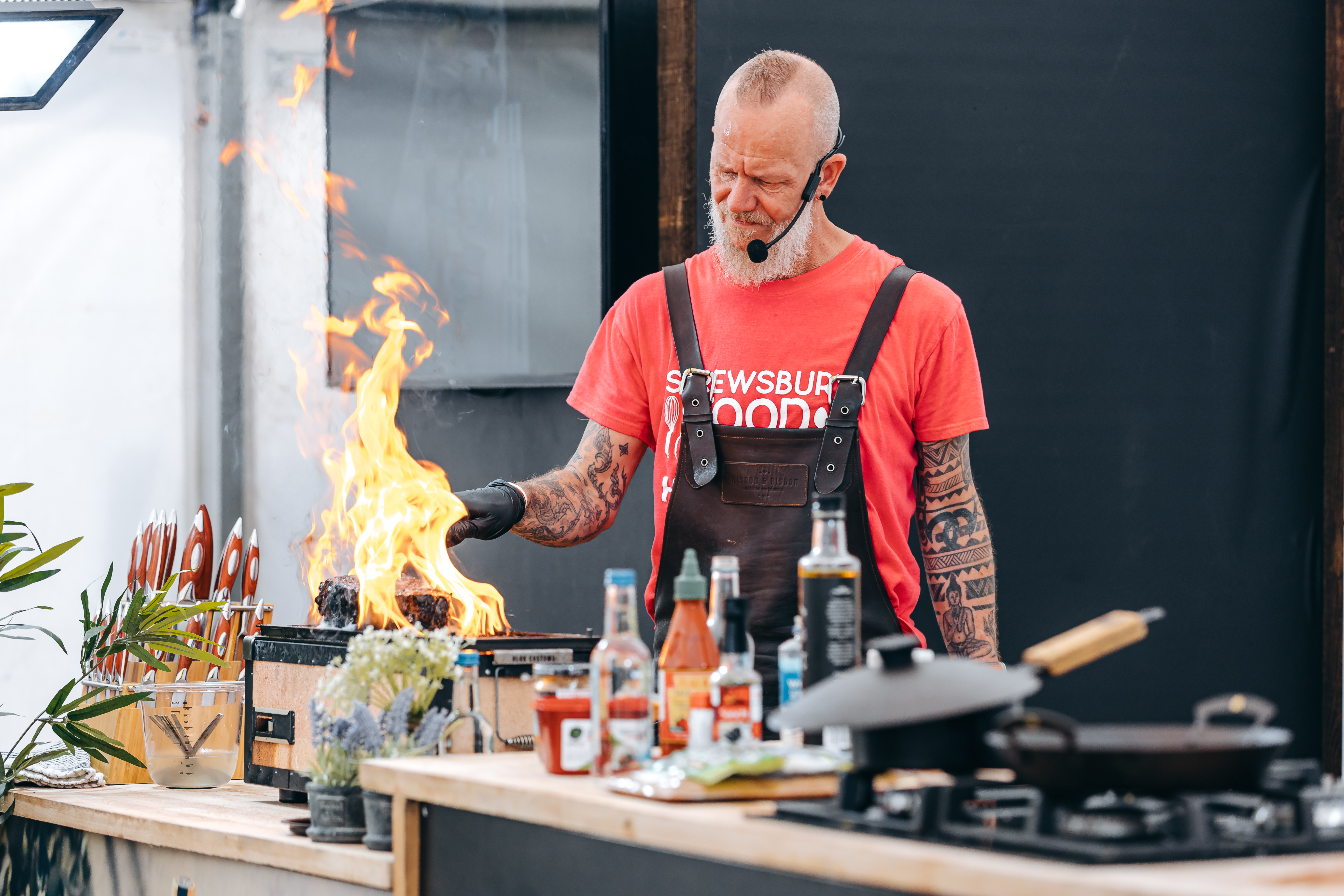 Chris Burt cooking